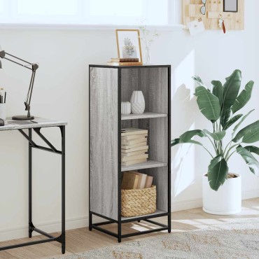 vidaXL Ντουλάπι βιβλίων Γκρι Sonoma 40x35x107,5cm Κατασκευασμένο ξύλο 1 τεμ.