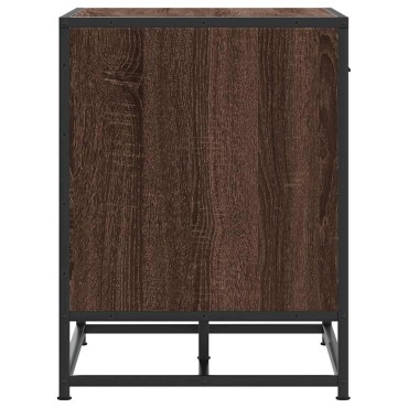 vidaXL Παγκάκι παπουτσιών καφέ δρυς 60x40x53,5cm 1 τεμ.