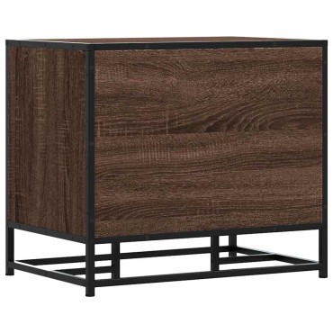 vidaXL Παγκάκι παπουτσιών καφέ δρυς 60x40x53,5cm 1 τεμ.
