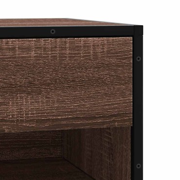 vidaXL Παγκάκι παπουτσιών καφέ δρυς 60x40x53,5cm 1 τεμ.