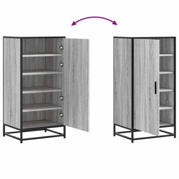 Ράφι παπουτσιών vidaXL Γκρι Sonoma 48x38x97,5cm Κατασκευασμένο ξύλο