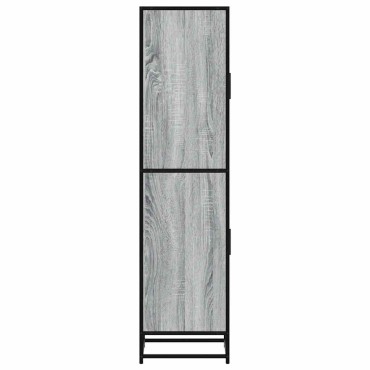 vidaXL Highboard Grey Sonoma Κατασκευασμένο ξύλο και μέταλλο 35,5x35x139 cm 1 τεμ.