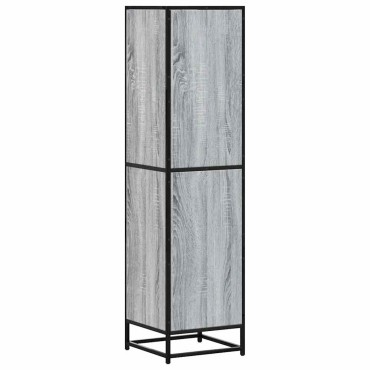 vidaXL Highboard Grey Sonoma Κατασκευασμένο ξύλο και μέταλλο 35,5x35x139 cm 1 τεμ.