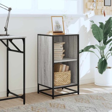 ντουλάπι βιβλίων vidaXL Γκρι Sonoma 40x35x76cm Κατασκευασμένο ξύλο