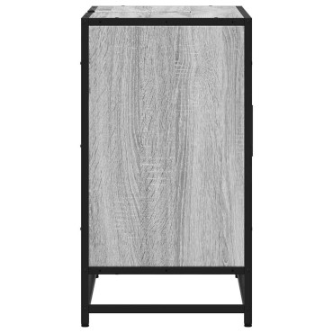 vidaXL Ντουλάπι νιπτήρα μπάνιου γκρι Sonoma 65x33x60cm