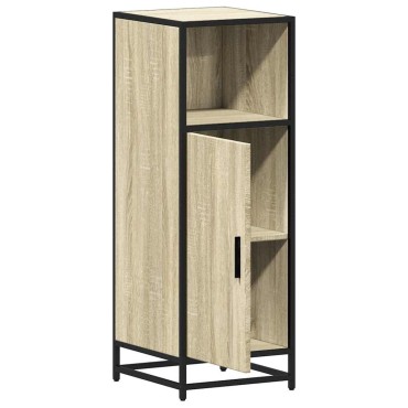 vidaXL Ντουλάπι μπάνιου Sonoma Oak 35x37,5x100cm Κατασκευασμένο ξύλο