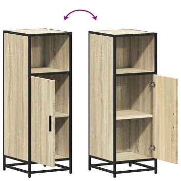 vidaXL Ντουλάπι μπάνιου Sonoma Oak 35x37,5x100cm Κατασκευασμένο ξύλο