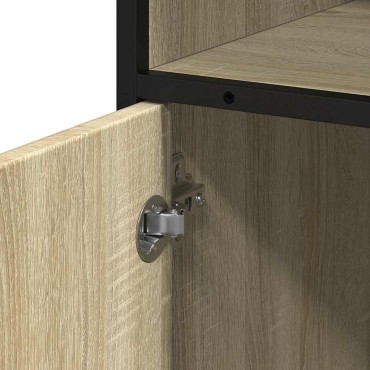 vidaXL Ντουλάπι μπάνιου Sonoma Oak 35x37,5x100cm Κατασκευασμένο ξύλο