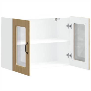 vidaXL ντουλάπι κουζίνας με γυάλινη πόρτα "Kalmar" Sonoma Oak 80x31x60cm