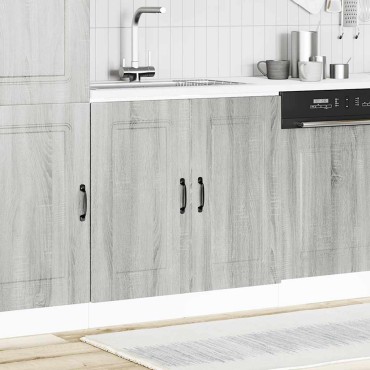 vidaXL Ντουλάπι βάσης νεροχύτη "Kalmar" Γκρι Sonoma 80x46x81,5cm 1 τεμ.