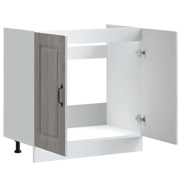vidaXL Ντουλάπι βάσης νεροχύτη "Kalmar" Γκρι Sonoma 80x46x81,5cm 1 τεμ.