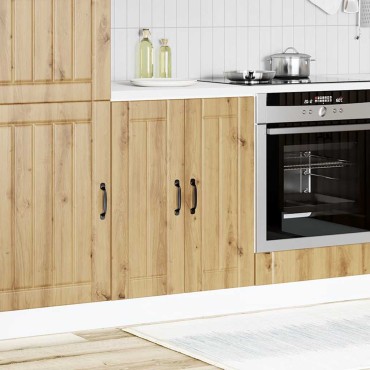 vidaXL Ντουλάπι βάσης νεροχύτη "Lucca" Artisan Oak Engineered Wood 60x46x81,5 cm 1 τεμ.