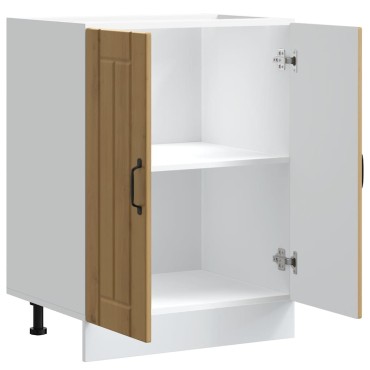 vidaXL Ντουλάπι βάσης νεροχύτη "Lucca" Artisan Oak Engineered Wood 60x46x81,5 cm 1 τεμ.