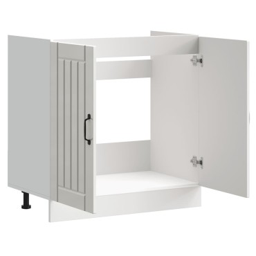 vidaXL Ντουλάπι βάσης νεροχύτη "Lucca" High Gloss White 80x46x81,5 cm 1 τεμ.