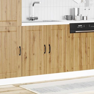 vidaXL Ντουλάπι βάσης νεροχύτη "Lucca" Artisan Oak Engineered Wood 80x46x81,5 cm 1 τεμ.