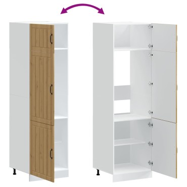 vidaXL Ντουλάπι κουζίνας "Lucca" Artisan Oak Engineered Wood 60x57x207cm 1 τεμ.