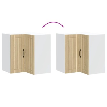 vidaXL γωνιακό ντουλάπι κουζίνας τοίχου "Lucca" Sonoma Oak 57x57x60cm