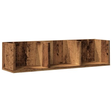 vidaXL Ράφι Τοίχου για CD Παλιό Ξύλο 75x18x18cm Μοριοσανίδα 1 τεμ.