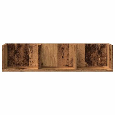 vidaXL Ράφι Τοίχου για CD Παλιό Ξύλο 75x18x18cm Μοριοσανίδα 1 τεμ.