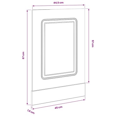 vidaXL Πίνακας πλυντηρίου πιάτων Kalmar Λευκό 45x1,5x57cm