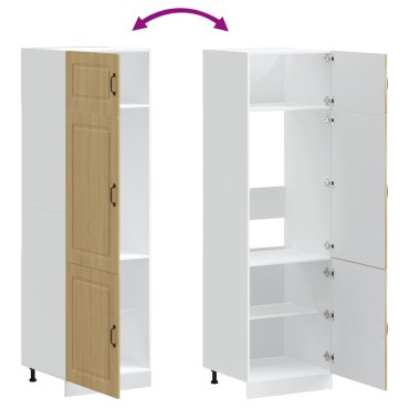 vidaXL Ντουλάπι κουζίνας "Kalmar" Sonoma Oak Engineered Wood 60x57x207cm 1 τεμ.