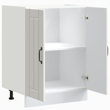 vidaXL Ντουλάπι βάσης νεροχύτη "Lucca" High Gloss White 60x46x81,5 cm 1 τεμ.