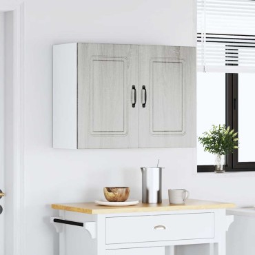 vidaXL Ντουλάπι τοίχου κουζίνας "Kalmar" Γκρι Sonoma 80x31x60cm 1 τεμ.