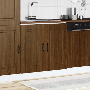 vidaXL Ντουλάπι βάσης νεροχύτη "Kalmar" Καφέ δρυς 80x46x81,5cm 1 τεμ.
