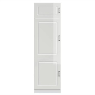 vidaXL Ντουλάπι κουζίνας "Kalmar" High Gloss White Engineered Wood 60x57x207cm 1 τεμ.