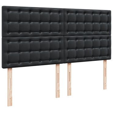 vidaXL Οθωμανικό κρεβάτι με στρώμα Μαύρο 180x200cm Faux Leather