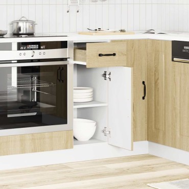 vidaXL ντουλάπι βάσης κουζίνας Kalmar Sonoma δρυς Επεξεργασμένο Ξύλο 30x46x81,5cm