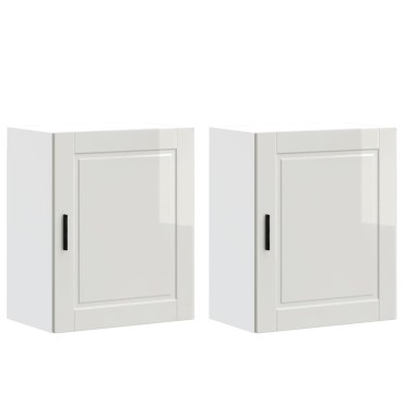 vidaXL ντουλάπια τοίχου κουζίνας 2 τεμ. "Porto" High Gloss White 50x31x60cm