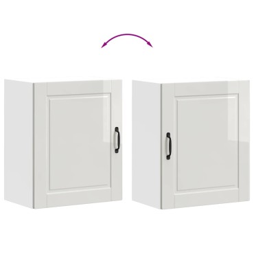 vidaXL ντουλάπια τοίχου κουζίνας 2 τεμ. "Porto" High Gloss White 50x31x60cm