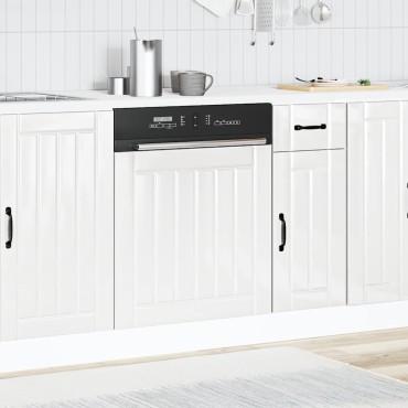 vidaXL Πίνακας πλυντηρίου πιάτων "Lucca" High Gloss White 60x1,5x67 cm