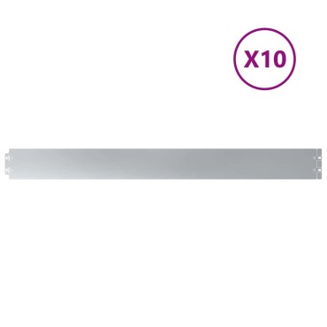 vidaXL Περιφράξεις γκαζόν 10 τεμάχια 10x103 cm από γαλβανισμένο χάλυβα