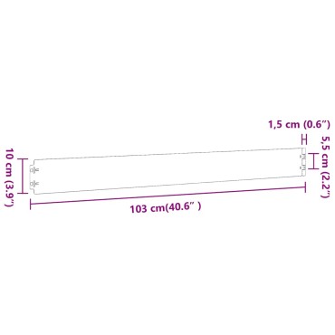vidaXL Περιφράξεις γκαζόν 10 τεμάχια 10x103 cm από γαλβανισμένο χάλυβα