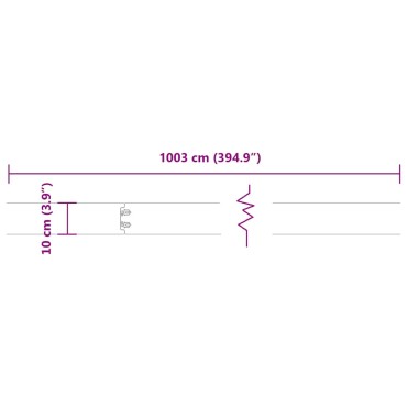 vidaXL Περιφράξεις γκαζόν 10 τεμάχια 10x103 cm από γαλβανισμένο χάλυβα