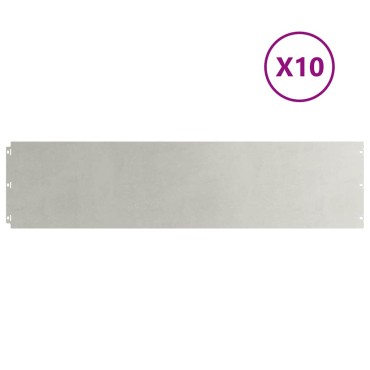 vidaXL Περιφράξεις γκαζόν 10 τεμάχια 25x103 cm από ανοξείδωτο ατσάλι