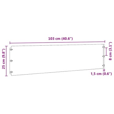 vidaXL Περιφράξεις γκαζόν 10 τεμάχια 25x103 cm από ανοξείδωτο ατσάλι