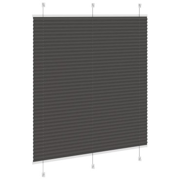 vidaXL Πλισέ περσίδα Μαύρο 115x100 cm Πλάτος υφάσματος 114,4 cm