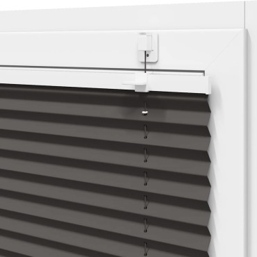 vidaXL Πλισέ περσίδα Μαύρο 110x200 cm Πλάτος υφάσματος 109,4 cm