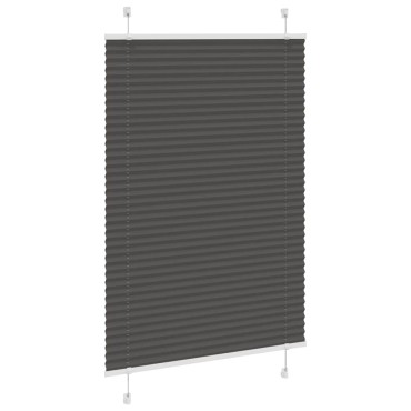 vidaXL Πλισέ περσίδα Μαύρο 90x150 cm Πλάτος υφάσματος 89,4 cm