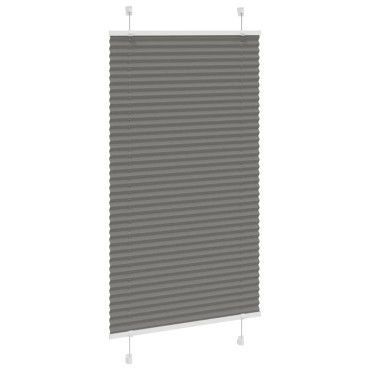 vidaXL Πλισέ περσίδα Ανθρακί 80x100 cm Πλάτος υφάσματος 79,4 cm