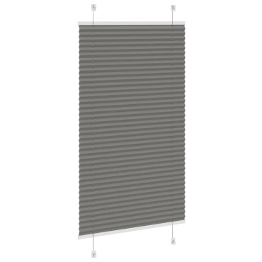 vidaXL Πλισέ περσίδα Ανθρακί 80x100 cm Πλάτος υφάσματος 79,4 cm