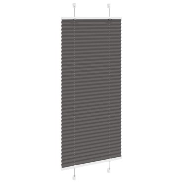 vidaXL Πλισέ περσίδα Μαύρο 55x150 cm Πλάτος υφάσματος 54,4 cm