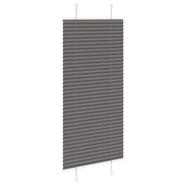 vidaXL Πλισέ περσίδα Μαύρο 55x150 cm Πλάτος υφάσματος 54,4 cm