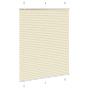 vidaXL Πλισέ περσίδα Κρέμα 110x150 cm Πλάτος υφάσματος 109,4 cm