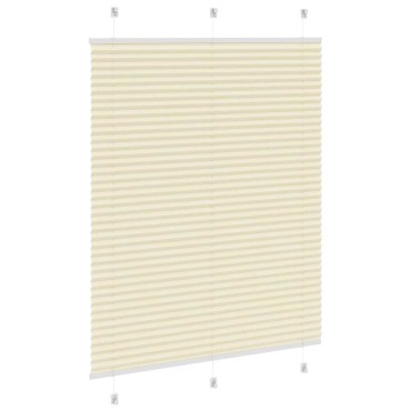 vidaXL Πλισέ περσίδα Κρέμα 110x150 cm Πλάτος υφάσματος 109,4 cm
