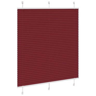 vidaXL Πλισέ περσίδα Μπορντό κόκκινο 120x100 cm Πλάτος υφάσματος