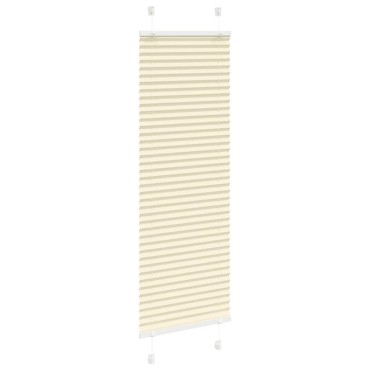 vidaXL Πλισέ περσίδα Κρέμα 45x150 cm Πλάτος υφάσματος 44,4 cm